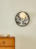 Strato Orbit Modern Wall Sconce with Textured Fabric Shade