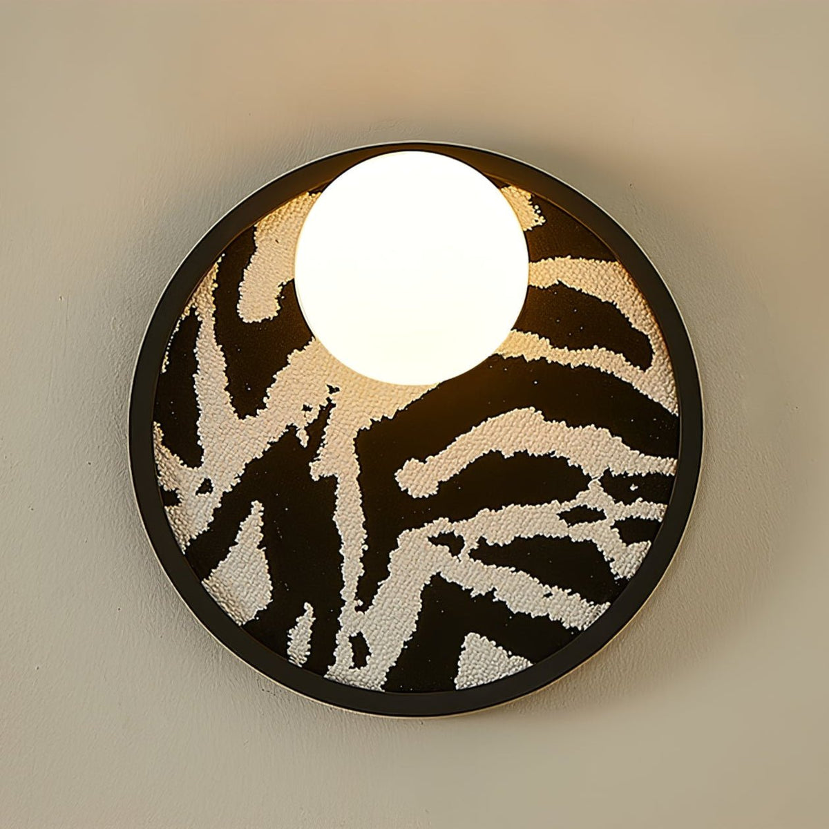 Strato Orbit Modern Wall Sconce with Textured Fabric Shade