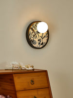 Strato Orbit Modern Wall Sconce with Textured Fabric Shade