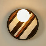 Strato Orbit Modern Wall Sconce with Textured Fabric Shade