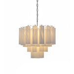 Stratum Ripple Modern Glass Chandelier for Dining Room and Living Room