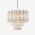 Stratum Ripple Modern Glass Chandelier for Dining Room and Living Room
