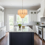 Stratum Ripple Modern Glass Chandelier for Dining Room and Living Room