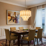 Stratum Ripple Modern Glass Chandelier for Dining Room and Living Room