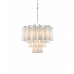 Stratum Ripple Modern Glass Chandelier for Dining Room and Living Room