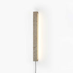 Stravik Plug-in Wall Light in Yellow Travertine – Modern LED Sconce