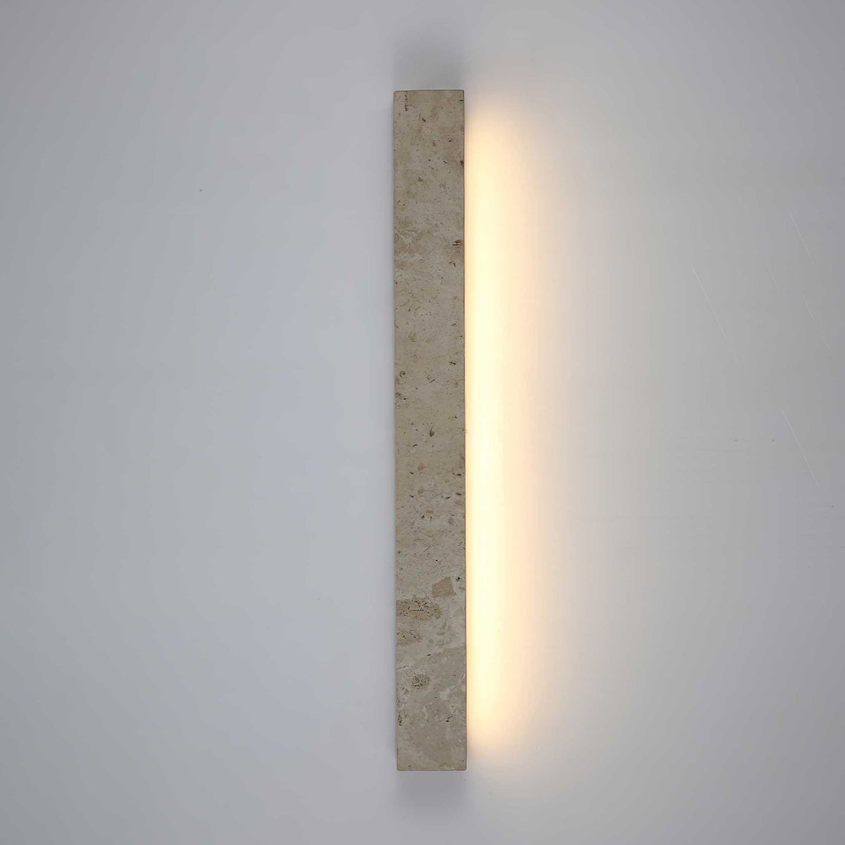 Stravik Wall Light in Natural Travertine – Modern Minimalist LED Sconce