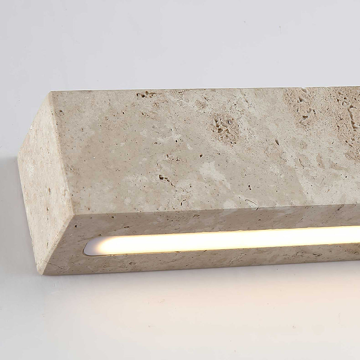 Stravik Wall Light in Natural Travertine – Modern Minimalist LED Sconce