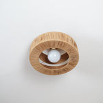 Handwoven Raffia Ceiling Lamp – Natural Straw Pendant Light for Modern Interiors