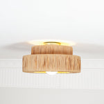 Handwoven Raffia Ceiling Lamp – Natural Straw Pendant Light for Modern Interiors