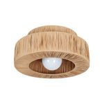 Handwoven Raffia Ceiling Lamp – Natural Straw Pendant Light for Modern Interiors