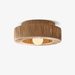 Handwoven Raffia Ceiling Lamp – Natural Straw Pendant Light for Modern Interiors