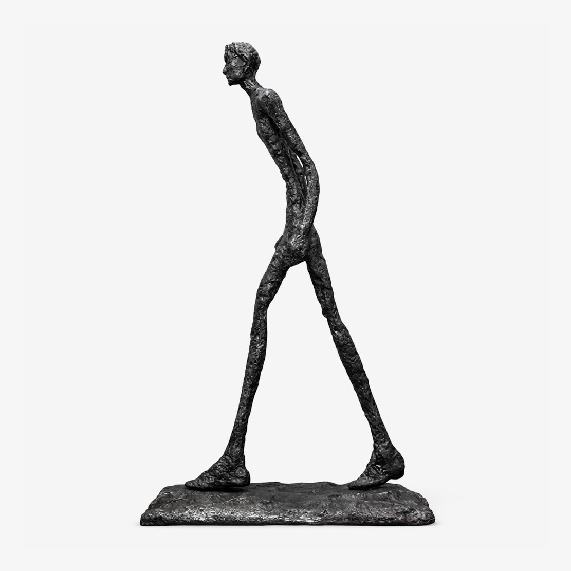 Striding Figure Sculpture – 7ft Tall Fiberglass Art for Modern Interiors