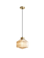 Art Glass Spinning Top Pendant Light in Gold for Dining & Living Spaces