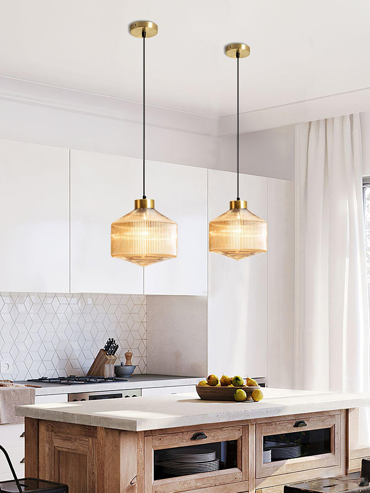 Art Glass Spinning Top Pendant Light in Gold for Dining & Living Spaces