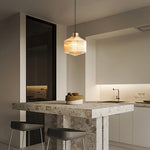 Art Glass Spinning Top Pendant Light in Gold for Dining & Living Spaces