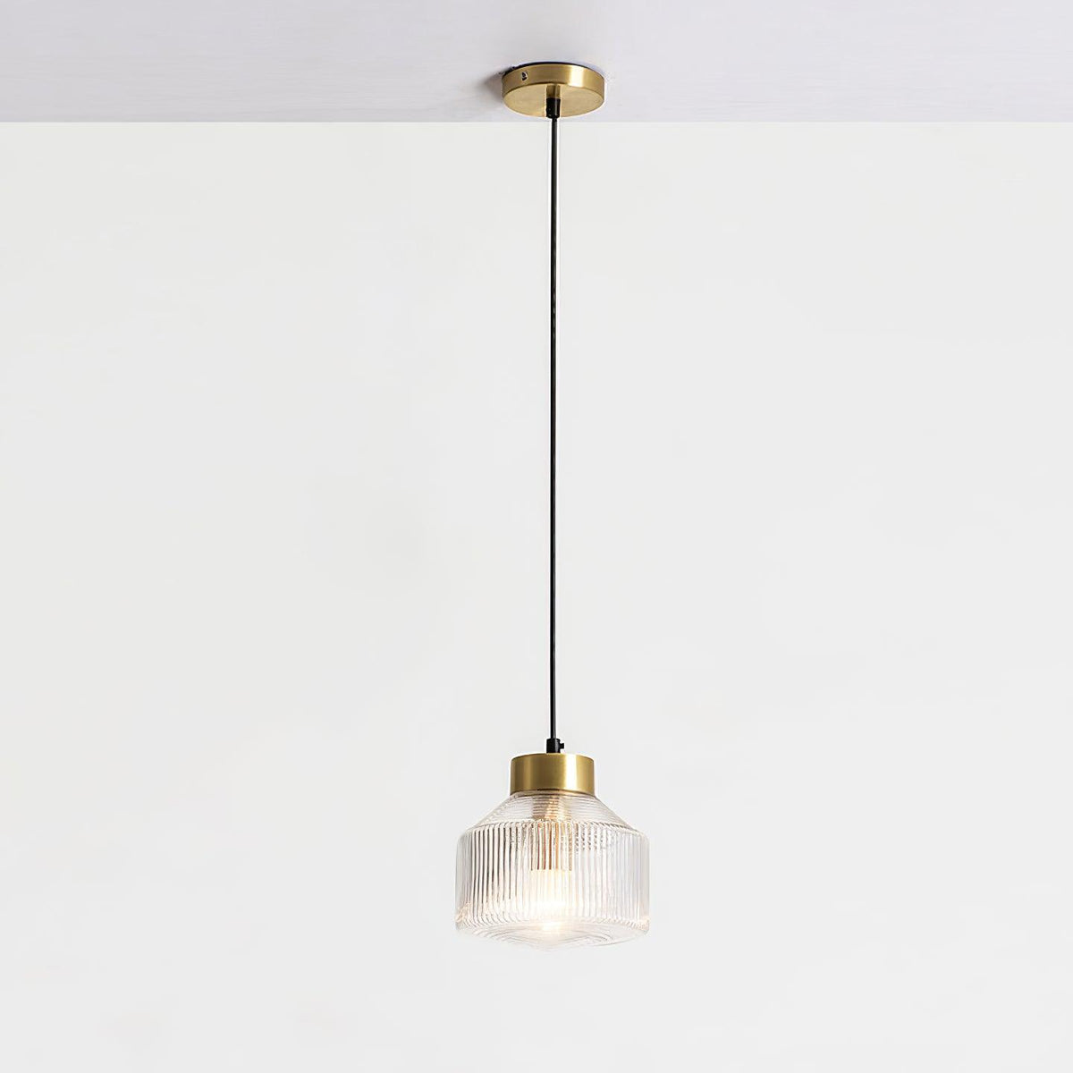 Art Glass Spinning Top Pendant Light in Gold for Dining & Living Spaces