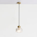 Art Glass Spinning Top Pendant Light in Gold for Dining & Living Spaces