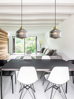 Art Glass Spinning Top Pendant Light in Gold for Dining & Living Spaces