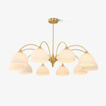 Striped Glass Bowl Chandelier