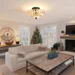 Vintage Amber Glass Ceiling Light