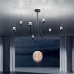 Swaying Modern Glass Pendant Chandelier for Dining Room and Living Room