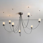 Swaying Modern Glass Pendant Chandelier for Dining Room and Living Room