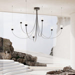Swaying Modern Glass Pendant Chandelier for Dining Room and Living Room