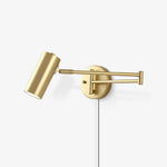 Swing Arm Plug-In Wall Sconce with Integrated LED – Modern Adjustable Reading Light