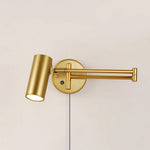 Swing Arm Plug-In Wall Sconce with Integrated LED – Modern Adjustable Reading Light