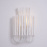Swinton Sculptural Wooden Wall Sconce with Curved Iron Arm