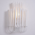 Swinton Sculptural Wooden Wall Sconce with Curved Iron Arm