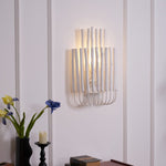 Swinton Sculptural Wooden Wall Sconce with Curved Iron Arm
