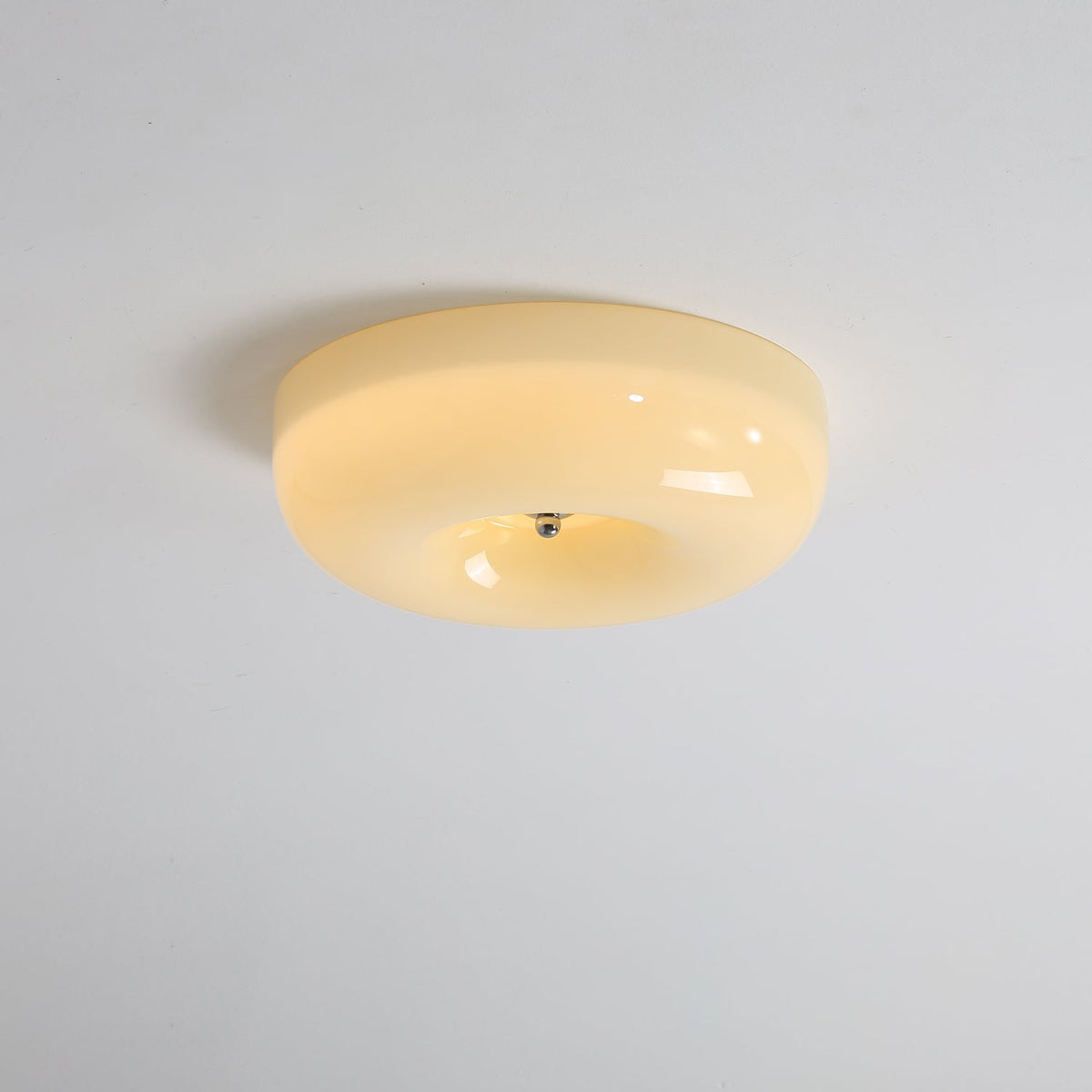 Swirl Glass Flush Mount Ceiling Light, Modern LED Semi-Flush Lamp for Living Room & Bedroom