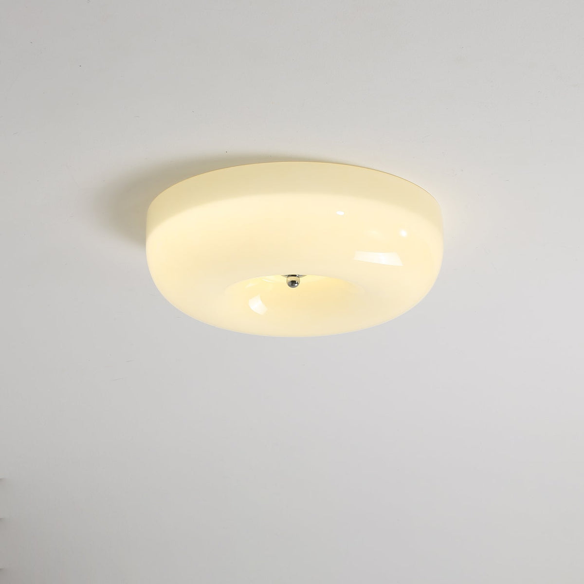 Swirl Glass Flush Mount Ceiling Light, Modern LED Semi-Flush Lamp for Living Room & Bedroom
