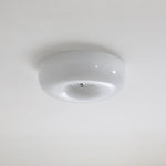 Swirl Glass Flush Mount Ceiling Light, Modern LED Semi-Flush Lamp for Living Room & Bedroom