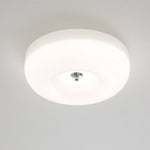Swirl Glass Flush Mount Ceiling Light, Modern LED Semi-Flush Lamp for Living Room & Bedroom
