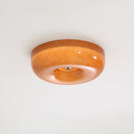 Swirl Glass Flush Mount Ceiling Light, Modern LED Semi-Flush Lamp for Living Room & Bedroom