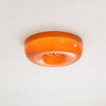 Swirl Glass Flush Mount Ceiling Light, Modern LED Semi-Flush Lamp for Living Room & Bedroom