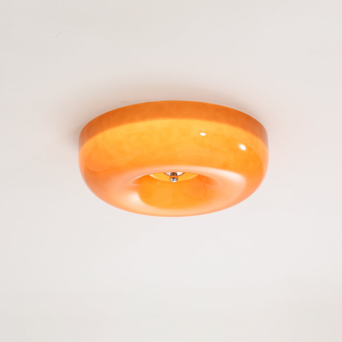 Swirl Glass Flush Mount Ceiling Light, Modern LED Semi-Flush Lamp for Living Room & Bedroom