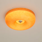 Swirl Glass Flush Mount Ceiling Light, Modern LED Semi-Flush Lamp for Living Room & Bedroom