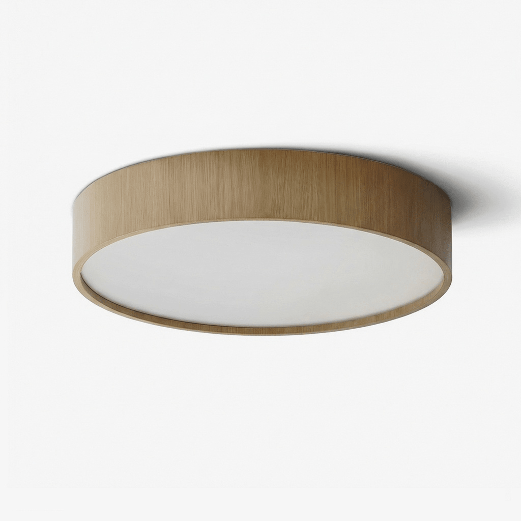 Sylva Round Wood LED Flush Mount Ceiling Light for Modern Interiors