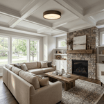 Sylva Round Wood LED Flush Mount Ceiling Light for Modern Interiors