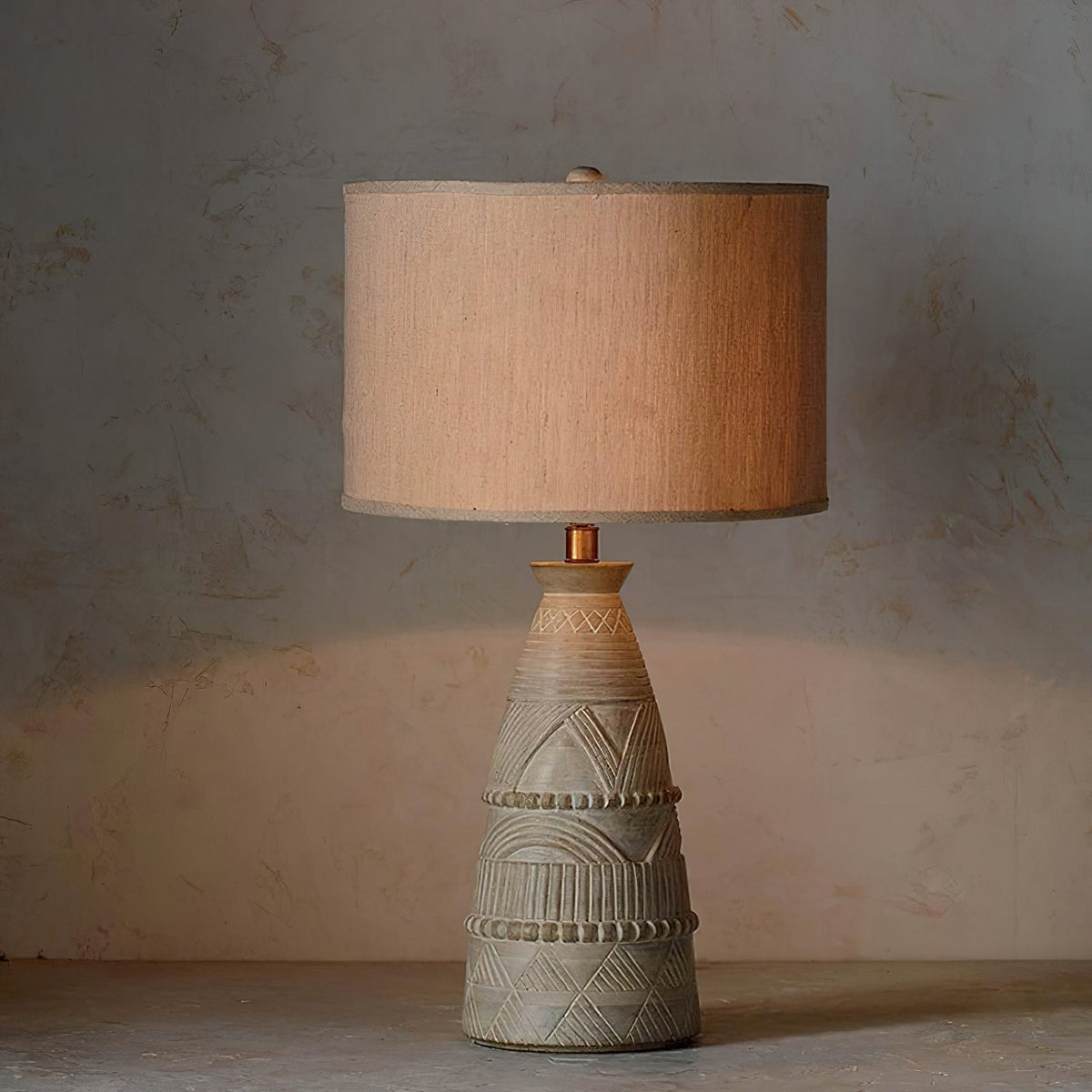 Sylvan Grace Table Lamp – Modern Rustic Wooden Bedside Light