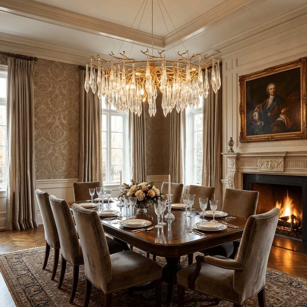 Sylvaris Crystal Branch Chandelier in Warm Brass