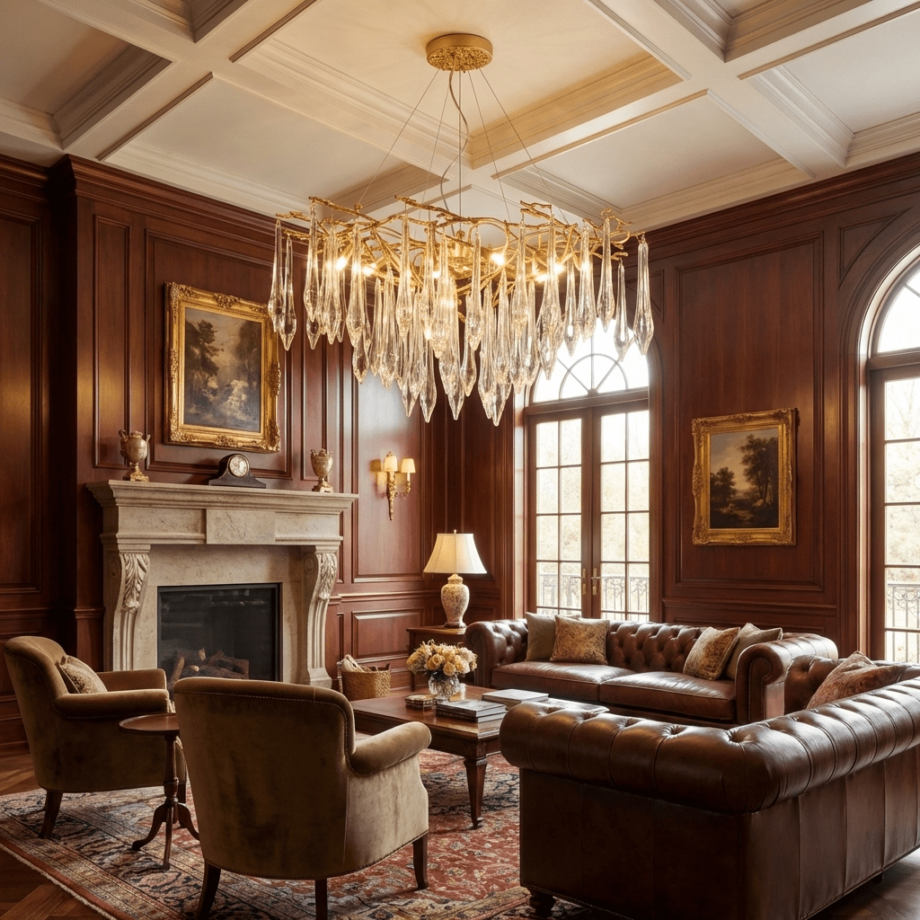 Sylvaris Crystal Branch Chandelier in Warm Brass