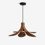Sylvera Petal Pendant Light – Sculptural Wood-Grain LED Pendant for Dining & Living Spaces