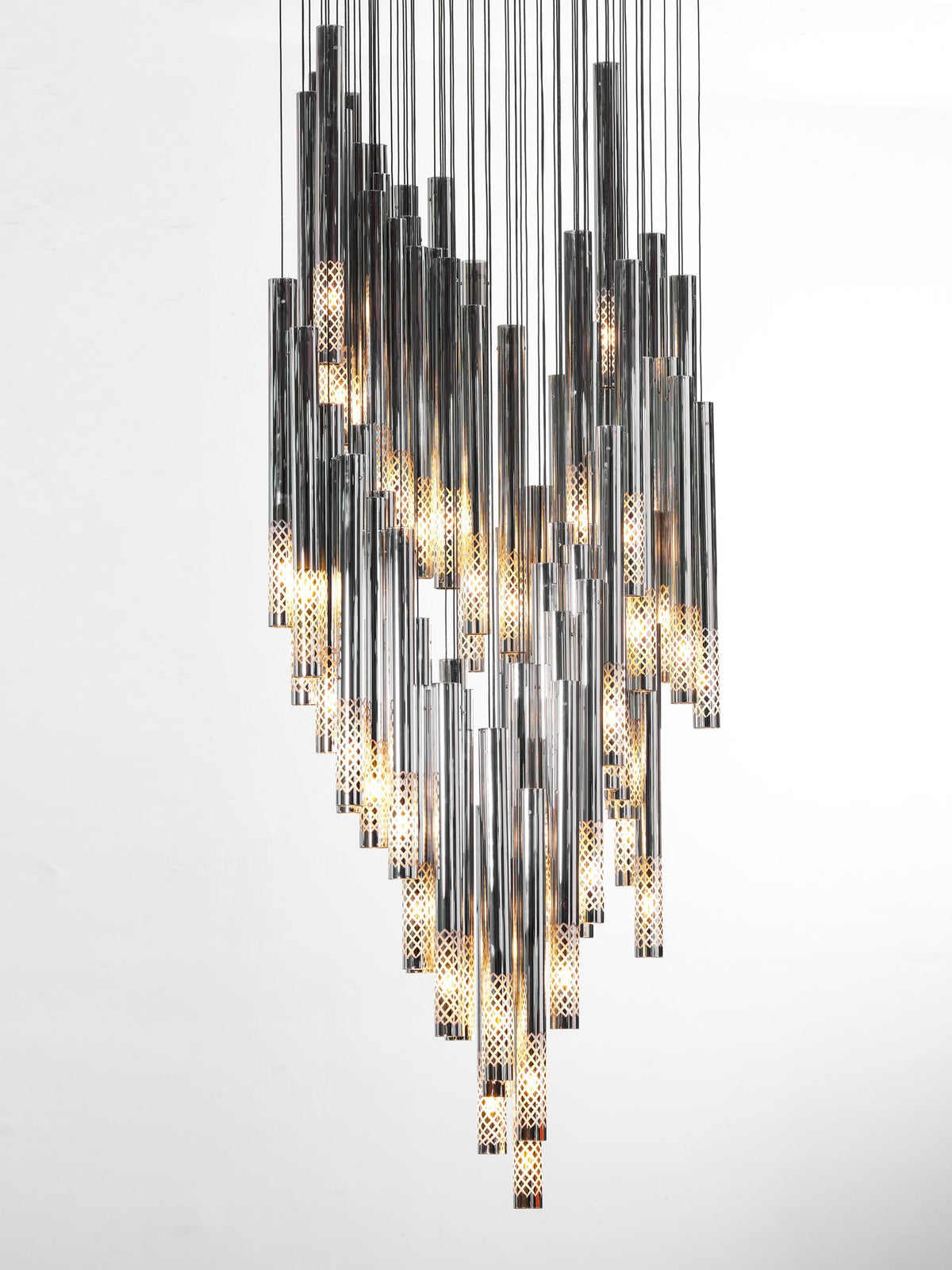Symphony Orchestra Chandelier – Gold Nano-Coated Crystal Glass Pendant Light