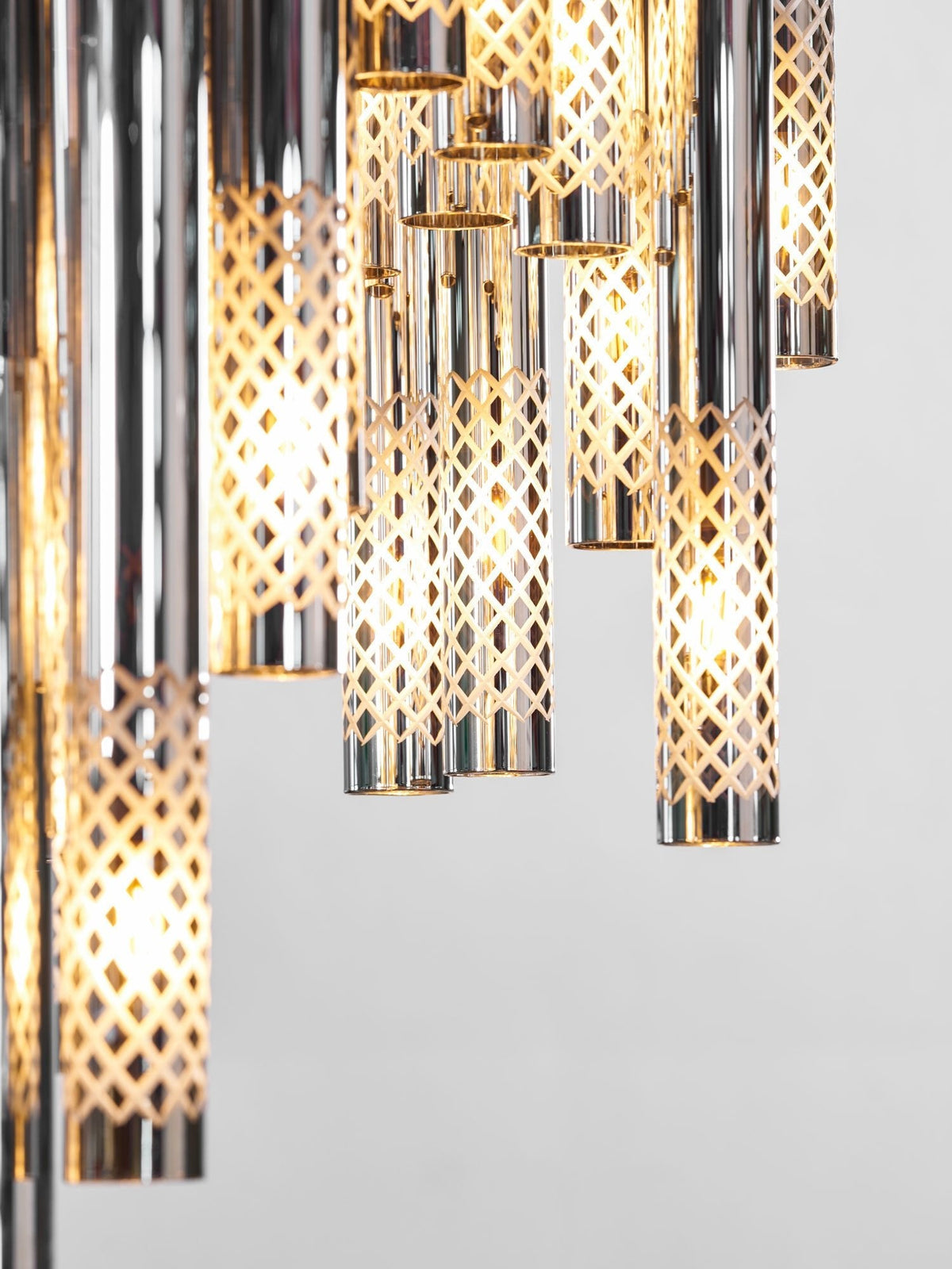 Symphony Orchestra Chandelier – Gold Nano-Coated Crystal Glass Pendant Light
