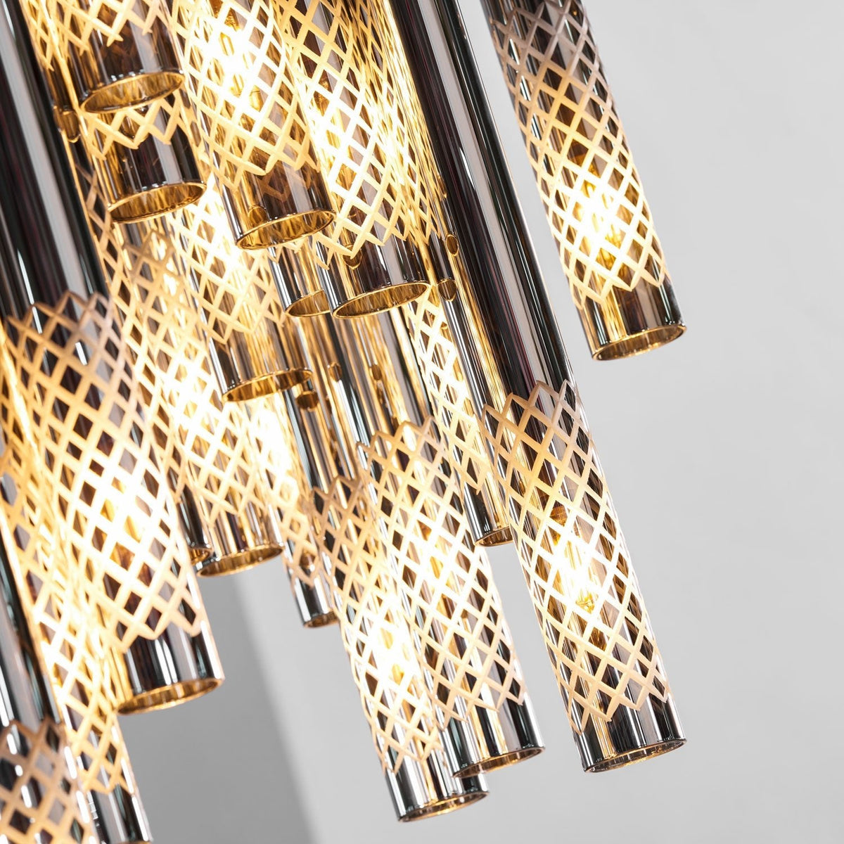 Symphony Orchestra Chandelier – Gold Nano-Coated Crystal Glass Pendant Light